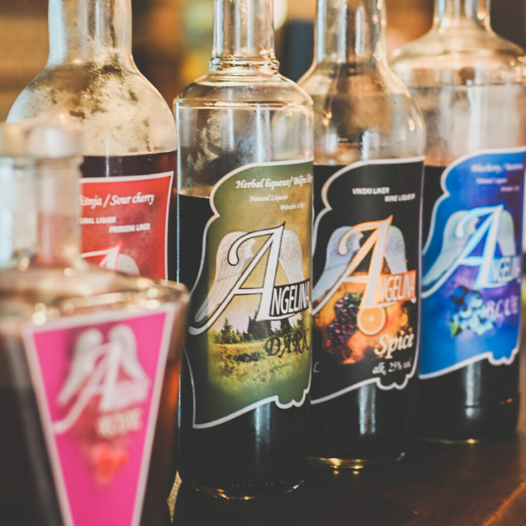 Bottles of liquour